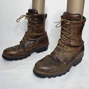 Red Wing 620 Waterproof Loggermax 9" Soft Toe Work Boots Brown Distressed 13 D
